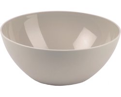 Plasticforte Serveerschaal/saladeschaal - D20 x H8 cm - kunststof - taupe