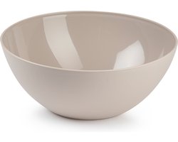 Plasticforte Serveerschaal/saladeschaal - D23 x H10 cm - kunststof - taupe - 2500 ml