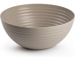 Plasticforte Serveerschaal/saladeschaal - D25 x H10.5 cm - kunststof - taupe - 3500 ml