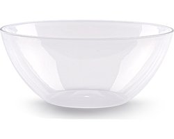 Plasticforte Serveerschaal/saladeschaal - D26.5 x H12 cm - kunststof - transparant