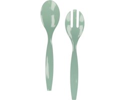 Plasticforte Sla bestek/couvert setje - mintgroen - kunststof - 29 cm
