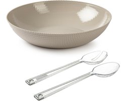 PlasticForte Slakom - Transparant slabestek - Kunststof - Taupe - D30 cm