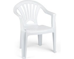Plasticforte Stoeltjes voor kinderen - 1x - wit - 50 cm - voor binnen en buiten - kunststof