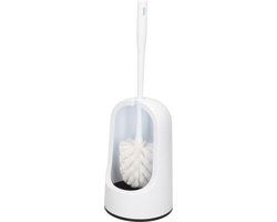 Plasticforte WC borstel met houder - wit - 40 cm - kunststof - toiletborstels