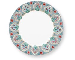 Plate Flower Festival Deco Light Blue 21cm