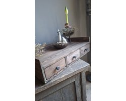 Plateau met 3 lade, donker, landelijk