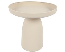 Plateau Sariss | op voet | Medium | Creme | L25 x B25 x H23 CM