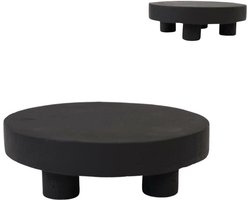 Plateau Wood Black - Ø 14.5 cm - zwart mangohout