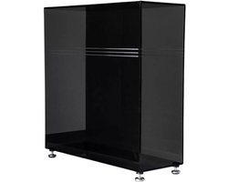 Platenrek - Vinyl Opberger - Muziek Presenteren - Acryl Met RVS - 33x13x34.5 cm - Transparant