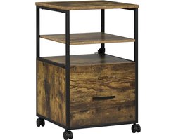 Platenspeler Meubel – Ip Kast – Platenkast - vinyl - Platen - Printtafel - Opbergsysteem - 40X66X40 Cm - Hout - Grijs