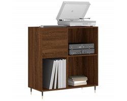 Platenspeler Meubel - LP-kast - Platenspelerkast - Draaitafelstandaard - Platenspelerstandaard - Vintage Displayplank - Bruineiken