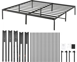 platformbed stalen lattenbodem metalen bed bedframe 680 kg draagvermogen bedframe 2080 x 1980 x 360 mm afmeting van de ingebedde matras 2030 x 1930 mm opbergruimte bedframe zwart 33 cm