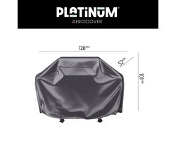 Platinum AeroCover - Gasbarbecuehoes - 126x52xH101cm - Ademend - Waterproof - Hoge kleurechtheid
