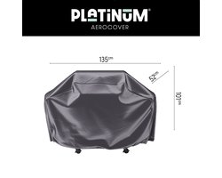 Platinum AeroCover - Gasbarbecuehoes - 135x52xH101cm - Ademend - Waterproof - Hoge kleurechtheid