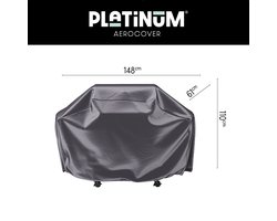 Platinum AeroCover - Gasbarbecuehoes - 148x61xH110cm - Ademend - Waterproof - Hoge kleurechtheid
