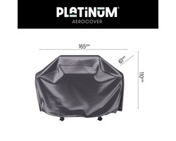 Platinum AeroCover - Gasbarbecuehoes - 165x61xH110cm - Ademend - Waterproof - Hoge kleurechtheid