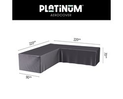 Platinum AeroCover - Loungebankhoes L-vorm - 220x220x90xH70cm - Ademend - Waterproof - Hoge kleurechtheid