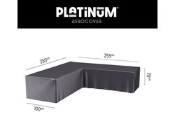 Platinum AeroCover - Loungebankhoes L-vorm - 255x255x100xH70cm - Ademend - Waterproof - Hoge kleurechtheid