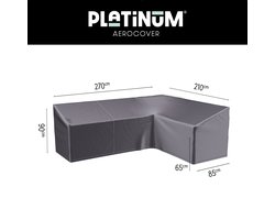Platinum AeroCover - Loungebankhoes L-vorm - 270x210x85xH65/90 Rechts - Ademend - Waterproof - Hoge kleurechtheid