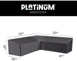 Platinum AeroCover - Loungebankhoes L-vorm - 325x325x100xH65/90cm - Ademend - Waterproof - Hoge kleurechtheid