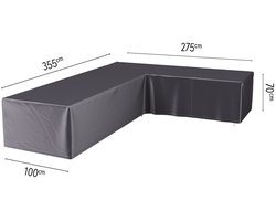 Platinum AeroCover - Loungebankhoes L-vorm - 355x275x100xH70 Rechts - Ademend - Waterproof - Hoge kleurechtheid