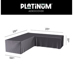Platinum AeroCover - Loungebankhoes L-vorm - 370x370x100xH70cm - Ademend - Waterproof - Hoge kleurechtheid