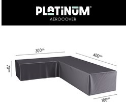 Platinum AeroCover - Loungebankhoes L-vorm - 400x300x100xH70 Links - Ademend - Waterproof - Hoge kleurechtheid