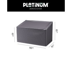 Platinum AeroCover - Tuinbankhoes - 160x75x65/85cm - Ademend - Waterproof - Hoge kleurechtheid