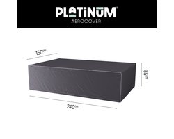 Platinum AeroCover - Tuinsethoes - 240x150xH85cm - Ademend - Waterproof - Hoge kleurechtheid