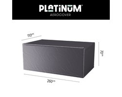 Platinum AeroCover - Tuintafelhoes - 260x110xH70cm - Ademend - Waterproof - Hoge kleurechtheid