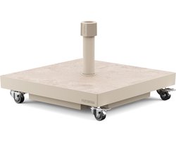 Platinum Sun & Shade – Parasolvoet – Ceramica – 40kg – Sandstone keramiek – Zwenkwielen – Vulbaar met zand
