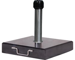 Platinum Sun & Shade - Parasolvoet - Rome - 30kg - Zwart gepolijst graniet - Rolwieltjes - Stabiel