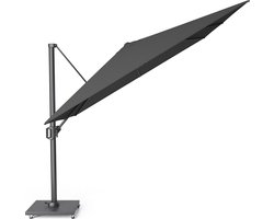 Platinum Sun & Shade – Zweefparasol – Challenger T¹ Premium - 300x300cm – Faded Black – Kantelbaar – 360° Draaibaar – 98% UV protectie
