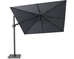 Platinum Sun & Shade – Zweefparasol - Challenger T² - 300x300cm - Antraciet - Dubbel Kantelbaar - 360° Draaibaar – 96% UV protectie