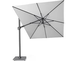 Platinum Sun & Shade – Zweefparasol – Challenger T² - 350x260cm – Wit – Dubbel Kantelbaar – 360° Draaibaar – 96% UV protectie