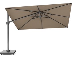 Platinum Sun & Shade – Zweefparasol – Challenger T² Premium - 260x350 cm – Havana – Dubbel Kantelbaar – 360° Draaibaar – 98% UV protectie