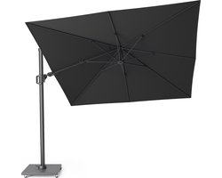 Platinum Sun & Shade – Zweefparasol - Challenger T² Premium - 300x300 cm - Faded Black - Dubbel Kantelbaar - 360° Draaibaar – 98% UV protectie