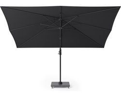 Platinum Sun & Shade – Zweefparasol – Challenger T² Premium - 350x260cm – Faded Black – Dubbel Kantelbaar – 360° Draaibaar – 98% UV protectie