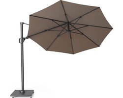 Platinum Sun & Shade – Zweefparasol – Challenger T² Premium - Ø350cm – Havana – Dubbel Kantelbaar – 360° Draaibaar – 98% UV protectie