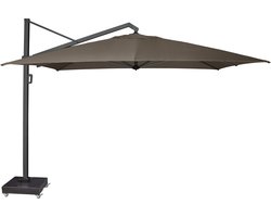 Platinum Sun & Shade – Zweefparasol – Icon Premium - 400x300 cm – Havana – Kantelbaar – 360° Draaibaar – 98% UV protectie