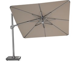 Platinum Sun & Shade – Zweefparasol – Nexus T² Premium - 300x300 cm – Havana – Dubbel Kantelbaar – 360° Draaibaar – 98% UV protectie