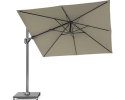 Platinum Sun & Shade – Zweefparasol – Voyager T² - 270x270cm - Taupe - Dubbel Kantelbaar - 360° Draaibaar - 96% UV protectie