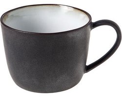 Plato - Koffiekopjes - D8*H6,2cm - 19cl - Zwart Mat - (Set van 6)