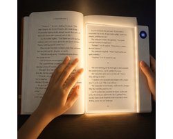 Platte boeklamp - boeken - leeslamp - leeslampje voor boek - klemlamp - nachtleeslamp - leeslamp oogbescherming - boeklamp - leeslamp met timer - 7 kleurtemperaturen - traploos dimbaar