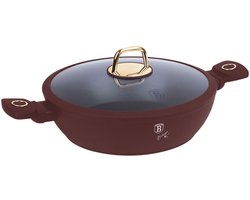 PLATTE TITANIUM POT MET DEKSEL 30CM BERLINGER HAUS BH-8039 LEONARDO