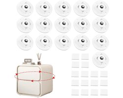 Platte zwenkwielen voor kleine meubels, set van 16 - Meubelwielen met niet-markerende band voor tafels en kasten