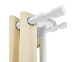 PLAY IT Gordijnroede Uitschuifbaar 85-145cm - Gordijnrail - Wit