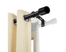 PLAY IT Gordijnroede Uitschuifbaar 85-145cm - Gordijnrail - Zwart