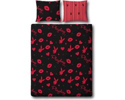 Playboy Dekbedovertrek Kissing (Black) 240x200/220
