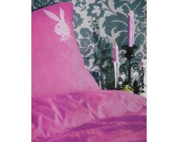 Playboy Strass Silver Dekbedovertrek - Eenpersoons - 140x200/220 cm - Soft Pink